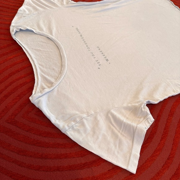 good hYOUman Medium Light Baby Blue Tee “See you tomorrow, babe” - weekend - Picture 8 of 10
